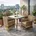 Polyrattan Set 4-tlg Beige/Braun