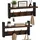 Relaxdays Wandgarderobe 2er Set Braun