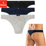H.I.S. H.I.S String, (Packung, 3 St.), aus weichem Baumwoll-Stretch H.I.S marine, schwarz, grau