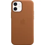 Apple iPhone 12 mini Leder Case mit MagSafe sattelbraun