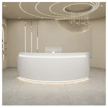 360Home 【DYH200cm】Empfangstheke Bartheke Kassen theke Servicetheke Theke Bar Weiß 200*60*100cm