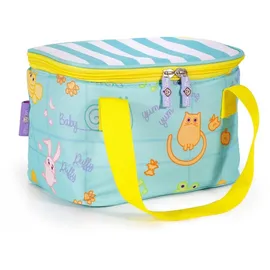Milk Moo Soft Cuddles Milk&Moo Lunchbox | Isolierte Lunchtasche | Brotdose | Kühltasche | wasserfest Lunchbag | Kinder Brotbeutel | Lunch Tasche für Grundschule, Kita, Kindergarten | Türkis