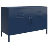 loft24 Sideboard Bradford, Spint Schrank aus Metalll mit 2 Türen blau