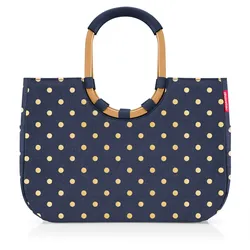 Reisenthel Shopping Loopshopper L Einkaufsshopper 46 cm - Frame Metallic Dots Blue