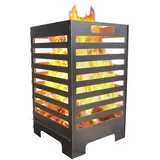 tuning-art FK10 Feuerkorb Feuertonne Feuerschale Steckbar Groß 50x30x30, Größe:Modern 45L