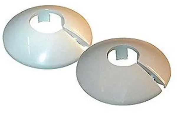 Plastic pipe rosette 18mm - White