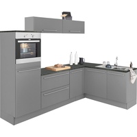OPTIFIT Winkelküche »Bern«, Stellbreite 265x175 cm, wahlweise mit E-Geräten grau