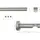 GARESA Gardinenstange Kea silber (mattchromfarben), L:240cm Ø:20mm, Aluminium, Holzwerkstoff, Kunststoff, Gardinenstangen, Vorhanggarnitur, einfache Montage, verlängerbar, Wandmontage, Kappe