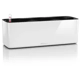 LECHUZA Cube Glossy Triple 40 x 14 x 13,5 cm weiß hochglanz
