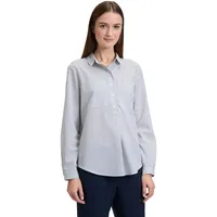 Betty & Co Langarm-Bluse mit Streifen Weiß/Dunkelblau,46 | 46