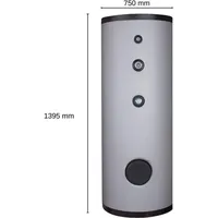 Evenes Warmwasserspeicher DSFI 400 Edelstahl 2 Wärmetauscher 414 L