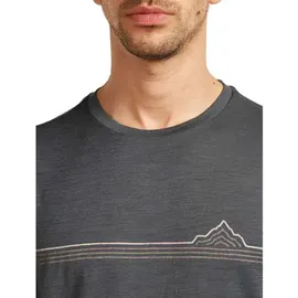 Icebreaker Merino 150 Tech Lite Range Stripes Obsidian S