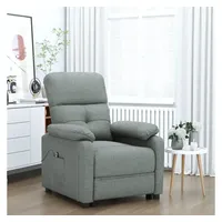 vidaXL Relaxsessel Elektrisch 90 x 100 x 90 cm Dunkelgrau mit Fernbedienung und Kissen