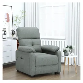 vidaXL Relaxsessel Elektrisch 90 x 100 x 90 cm Dunkelgrau mit Fernbedienung und Kissen
