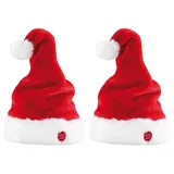 Infactory 2er-Set Singende und tanzende Nikolausmützen