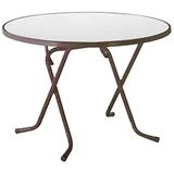 BEST Freizeitmöbel Best Klapptisch Rund Braun Ø 100 cm