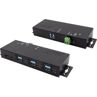 Exsys EX-1189HMVS-3 USB 3.0, Metall, USB Hub, Schwarz