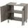 WELLTIME Waschbeckenunterschrank Florenz 2 Tür 59 x 60 x 30 cm Grau