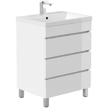 Posseik Stand Badmöbel Fellini 70 SoftClose eiche gold mit drei grifflosen Schubladen
