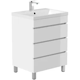 Posseik Stand Badmöbel Fellini 70 SoftClose eiche gold mit drei grifflosen Schubladen