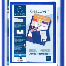 Exacompta Präsentationsmappe A4 Blau 30 St.
