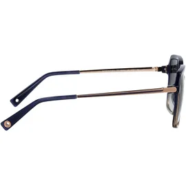 Brendel Eyewear Sonnenbrille BRENDEL EYEWEAR "Modell 907051", Damen, blau, beige, leicht glänzend, mehrfarbig, Sonnenbrillen Sonnenbrille, Form Karree/Eckig, Logoschriftzug auf Bügel, Kombifassung