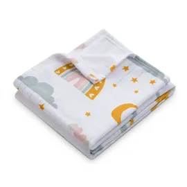 Paco Home Kinderdecke 127 x 150 cm Weiß/Mehrfarbig
