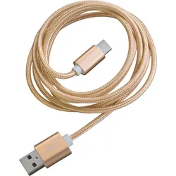 PETER JÄCKEL FASHION 1,5m USB Data Cable Gold Typ-C USB mit Sync- und Ladefunktion