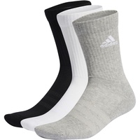 adidas Cushioned Crew 3er Pack medium grey heather/white/black 43-45