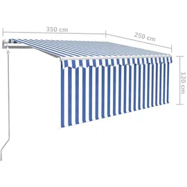 vidaXL Markise 3,5 x 2,5 m blau