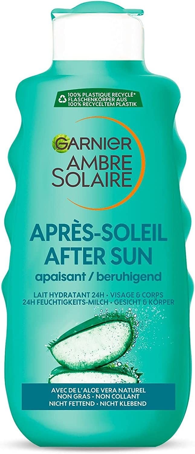 Garnier After Sun Lotion, Kühlende und beruhigende Bodylotion mit Aloe Vera 200 ml