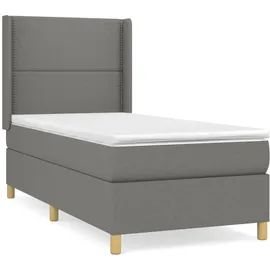 vidaXL Boxspringbett 100 x 200 cm Dunkelgrau