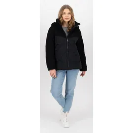 Lpo Steppjacke LPO "XAVIA WMN", Damen, Gr. 36/38 (M), schwarz, 100% Polyester, tailliert hüftbedeckend, Jacken Steppjacke, hochgeschlossener Kragen mit Sherpa-Fleece