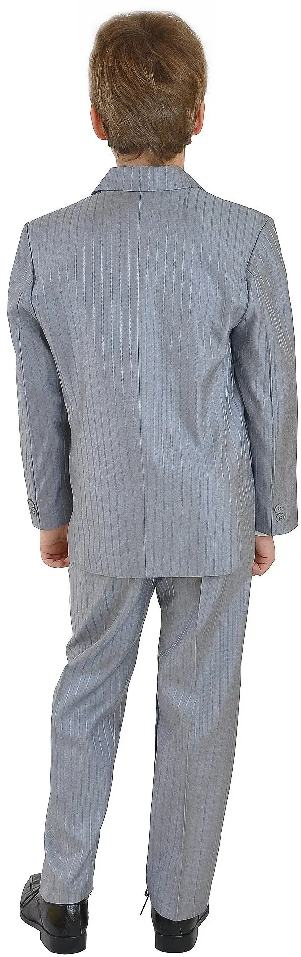 Anzug FAMILY TRENDS "Kombination Set 5 Teilig" Gr. 92, EURO-Größen, silberfarben Herren Anzüge Festliche Sakko Hemd Krawatte Weste Hose