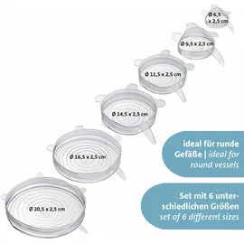 Westmark Frischhaltedeckel-Set Silikon Round transparent, 1 Set