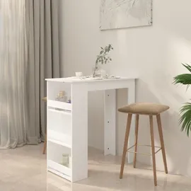 vidaXL Bartisch mit Ablagefläche 102 x 50 x 103,5 cm Weiß