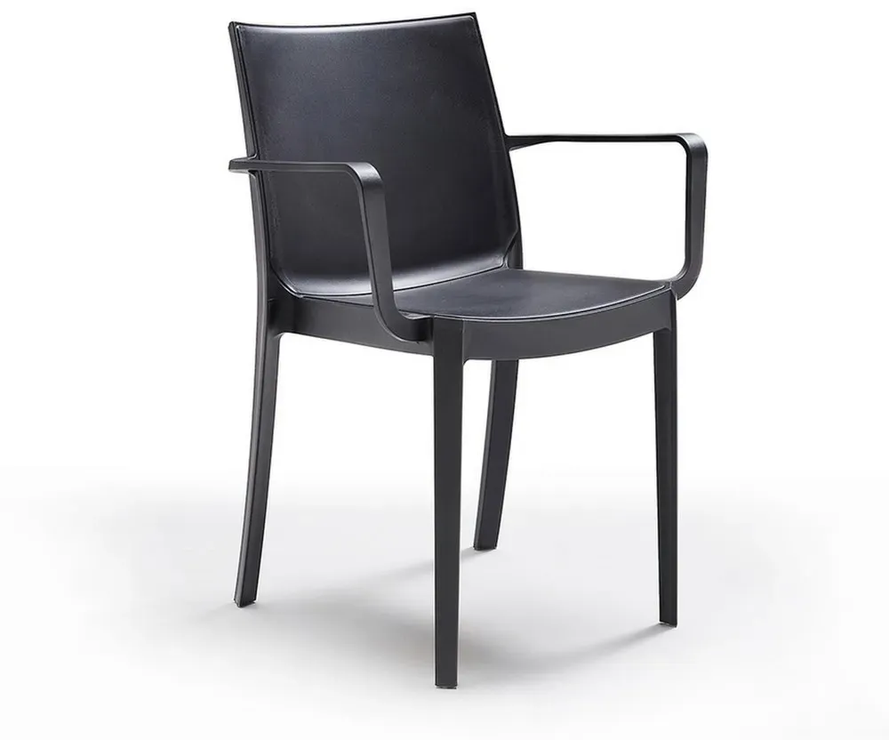 Victor Kunststoff Gartenstuhl graphit
