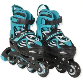 Byox Inliner 2 in 1 Double blau Rollschuhe, PU-Rollen, ABEC-5 Lager, verstellbar M (Gr. 34-38)