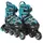 Byox Inliner 2 in 1 Double blau Rollschuhe, PU-Rollen, ABEC-5 Lager, verstellbar M (Gr. 34-38)