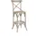 BIZZOTTO Barhocker Cross aus Ulmenholz, klassisch gepolstert, Rattansitz, Natur, elegantes 4-Fuß-Design