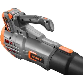 FUXTEC Akku Laubbläser FX-E1LB20 SET 1 mit 2 x Akku 2Ah, 1 x Ladegerät 2,4A Ladestation - Laubgebläse zum Entfernen von Laub für Garten, Gehweg