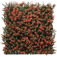 Wellhome Künstliches Vertikales Heckenpaneel 100x100 cm, - Red -