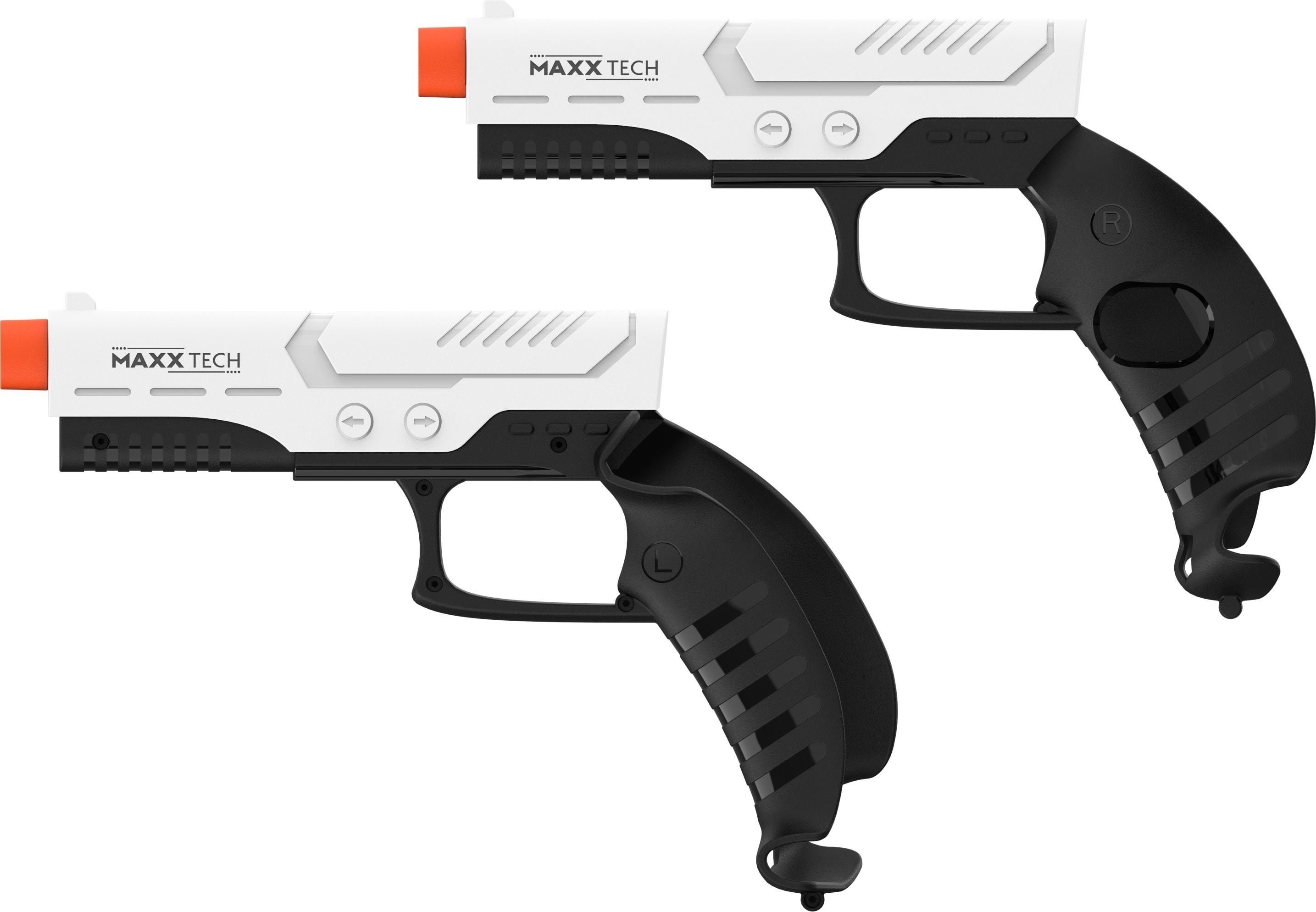 Maxx Tech PSVR2 DUAL GAME GUNS KIT, VR Brille, Orange, Schwarz, Weiss