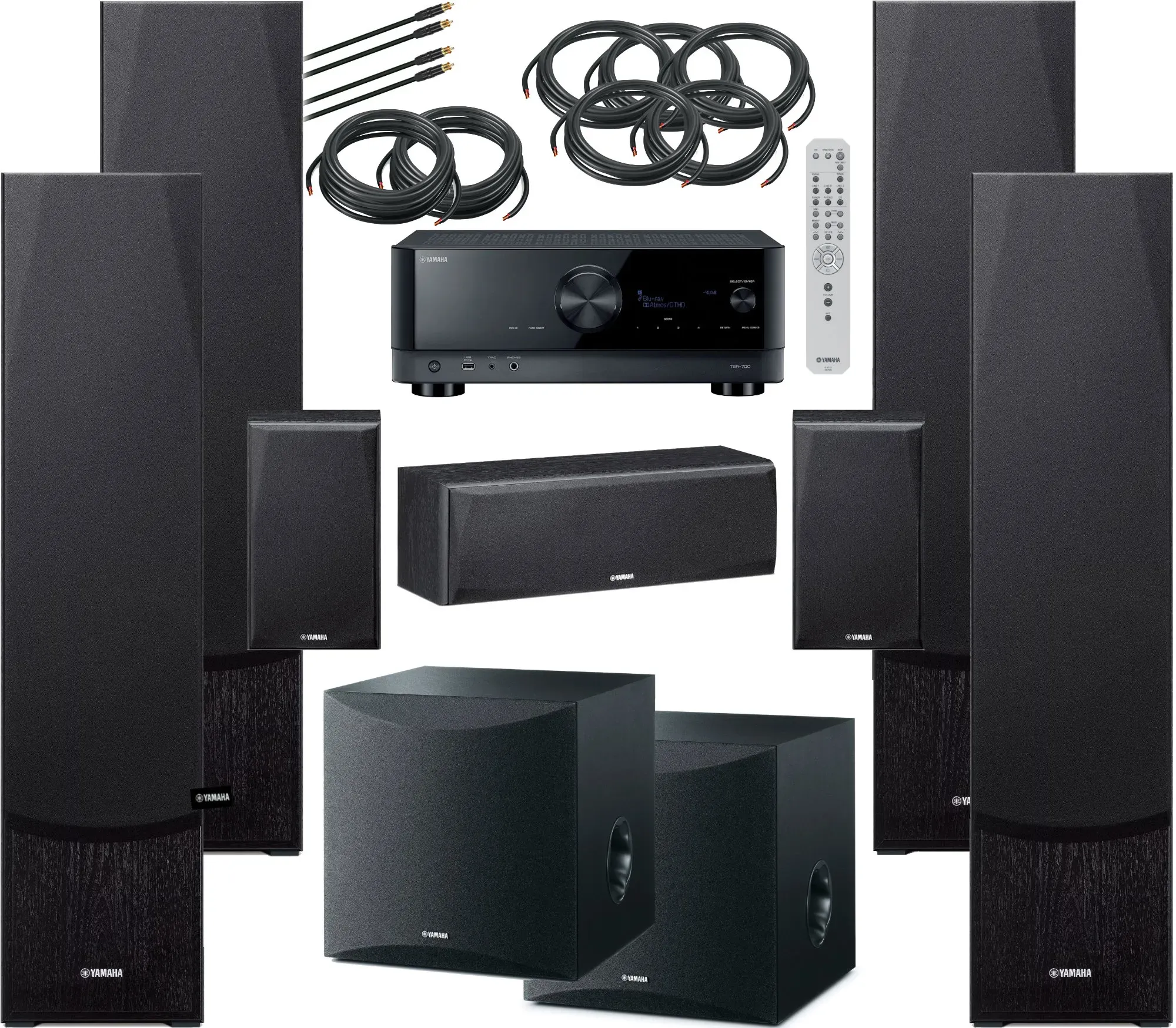 Yamaha TSR-700 / NS-F51 7.2 Dolby Surround Anlage Set