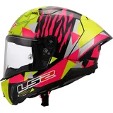 LS2 FF805 Thunder GP Aero Replica Aldeguer Integralhelm - Gelb/Pink/Schwarz / XL