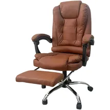 Hti-Living Chefsessel Kunstleder Braun