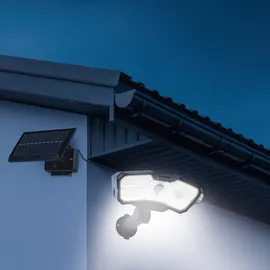 EasyMaxx Solarleuchte Kunststoff, Stahl 30,0 cm inkl. Bewegungsmelder schwarz