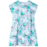 vidaXL Kinderkleid Ecru/Dunkles Minzgrün Blusenkleid 116