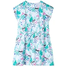 vidaXL Kinderkleid Ecru/Dunkles Minzgrün Blusenkleid 116