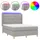 vidaXL Boxspringbett 140 x 200 cm Hellgrau